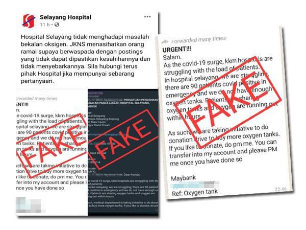 Hospital Selayang nafi hadapi masalah bekalan oksigen