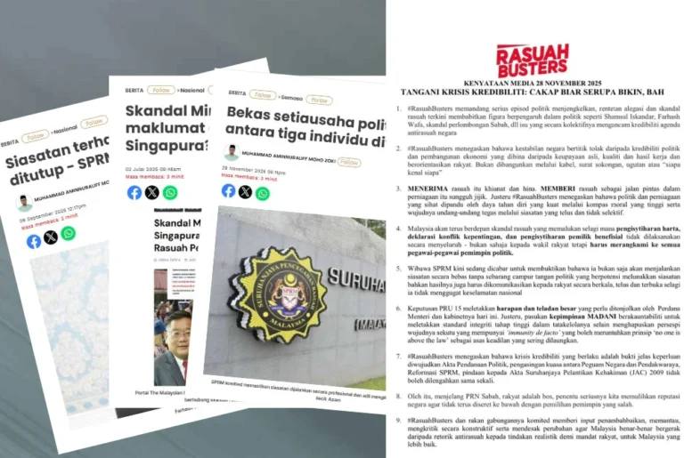 Krisis kredibiliti bukti reformasi undang-undang tidak boleh dilenggahkan – Rasuah Busters